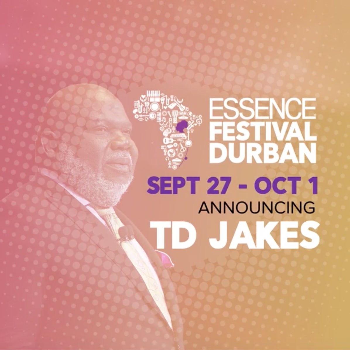 WATCH: Bishop T.D. Jakes Is Personally Inviting You To Join Him At ESSENCE Festival Durban 2017
